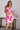 VGLD219 - CAP SLEEVE BUTTON DRESS - KINGFISHER PINK