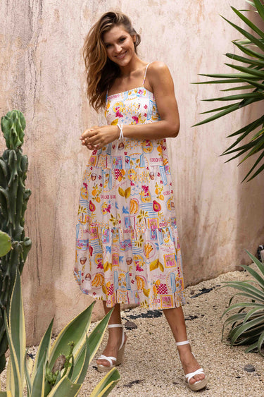 VGLD700 - ELLIE MIDI DRESS - COCO VACAY BLUSH