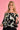 VBLT113 - ROUCHED BELL SLEEVE TOP - BLACK BIRD OF PARADISE