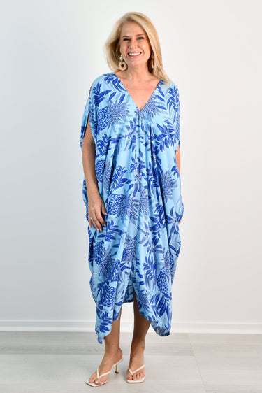 VBLD348 - CUSHLA DRESS - BLUE BAHAMA