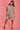 VGLD219 - CAP SLEEVE BUTTON DRESS - PICASSO'S GARDEN BLACK
