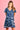 VGLD219 - CAP SLEEVE BUTTON DRESS - TROPICAL FIESTA NAVY