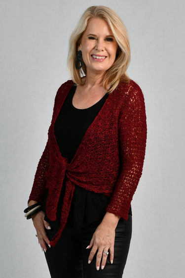 VBLJ068 - AMELIA KNIT JACKET - WINE