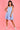 VGLD086 - MARGOT WIDE STRAP DRESS - SCALLOP FERN BLUE