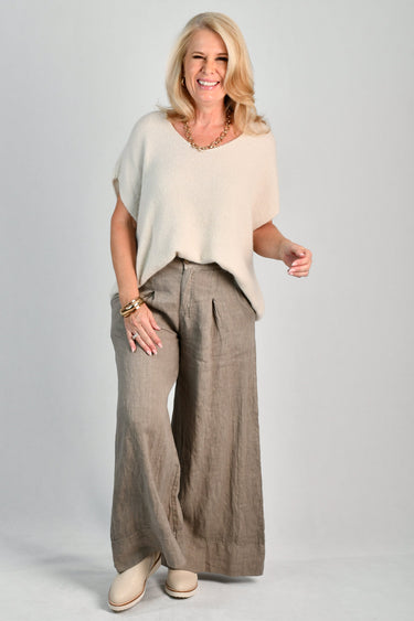 VLSP130 (12786) - CAMILLA LINEN PANT - FANGO