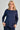 VGLT112 - BAMBOO SLOUCH HEM TOP - NAVY