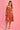 VGLD218 - 3/4 TIERED ROUCHED DRESS - TROPICAL FIESTA RUST