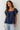 VLST451 (26C240) - FLUTTER SLEEVE TOP - NAVY