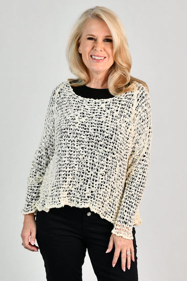 VBLJ060 - CHANELL KNITTED TOP - CREAM