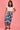 VBLK091 - LONG COCONUT SKIRT W/CLASP - PALM NAVY/WHITE