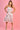 VGLD218 - 3/4 TIERED ROUCHED DRESS - TROPICAL FIESTA RUST/WHITE