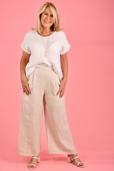VLSP120 (21P057) -  SICILY LINEN PANT - NATURAL